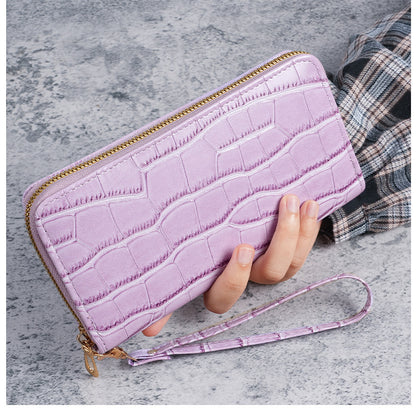 2025 New Women's Long Wallet, Feminine Crocodile Pattern Clutch Wallet, Fashionable Retro Women's Bag