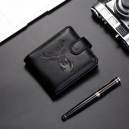 Foreign Trade Specializes in New Wallets for Men, Pu Leather Trendy Brand Fashion Short Wallets, High-End Card Holders, Multifunctional Wallets