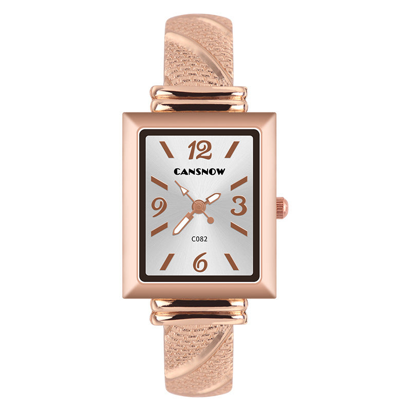 CANSNOW new hot sale Women's Watch All-match golden bracelet personality fashion bracelet quartz watch for women
