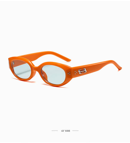 Retro Black Frame Rice Nail Irregular gm Cat's Eye Sunglasses Men's 2025 New Fashionable Street Photoshoot Sunglasses Women's High-end Sense