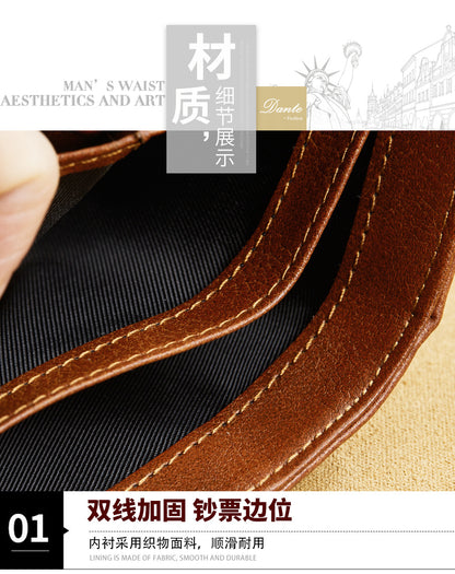 Men's wallet wholesale leather zipper short retro wallet RFID anti-theft foreign trade leather wallet manufacturers processing