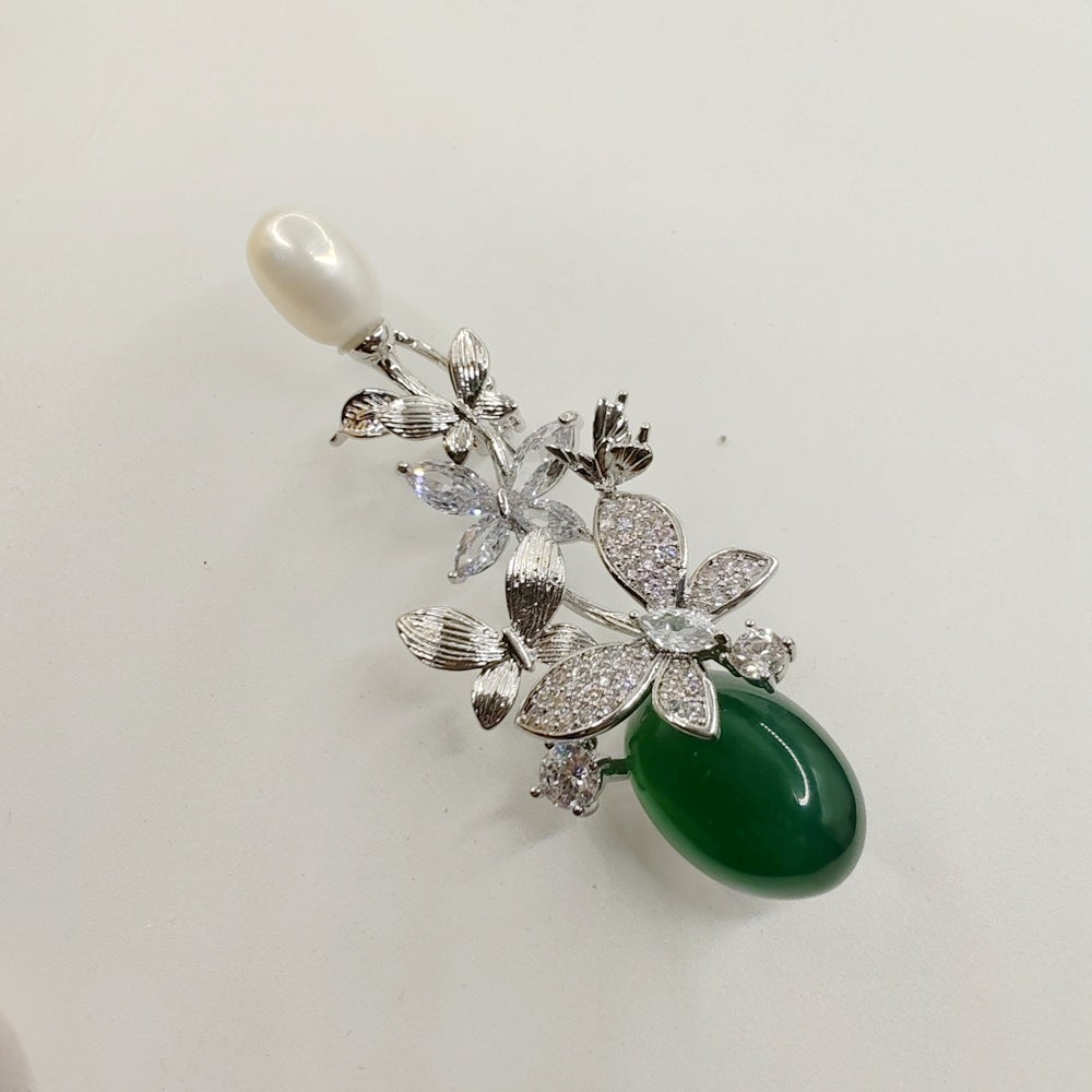New Flower Brooch High Sense Niche Inlaid Zircon Corsage Women's Clothing Accessories All-match Clothing Accessories in stock