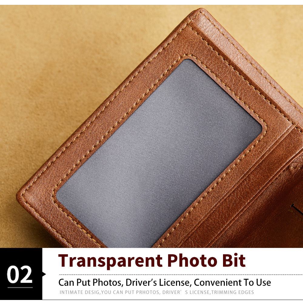 Men's wallet wholesale leather zipper short retro wallet RFID anti-theft foreign trade leather wallet manufacturers processing