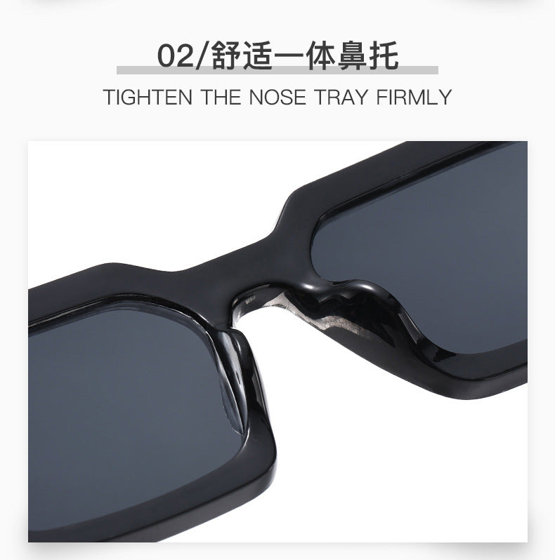 Diamond-Encrusted Starry Sky Square Sunglasses, Personalized Sunglasses, Fashionable Internet Celebrity Street Photography, Catwalk Versatile Sunglasses