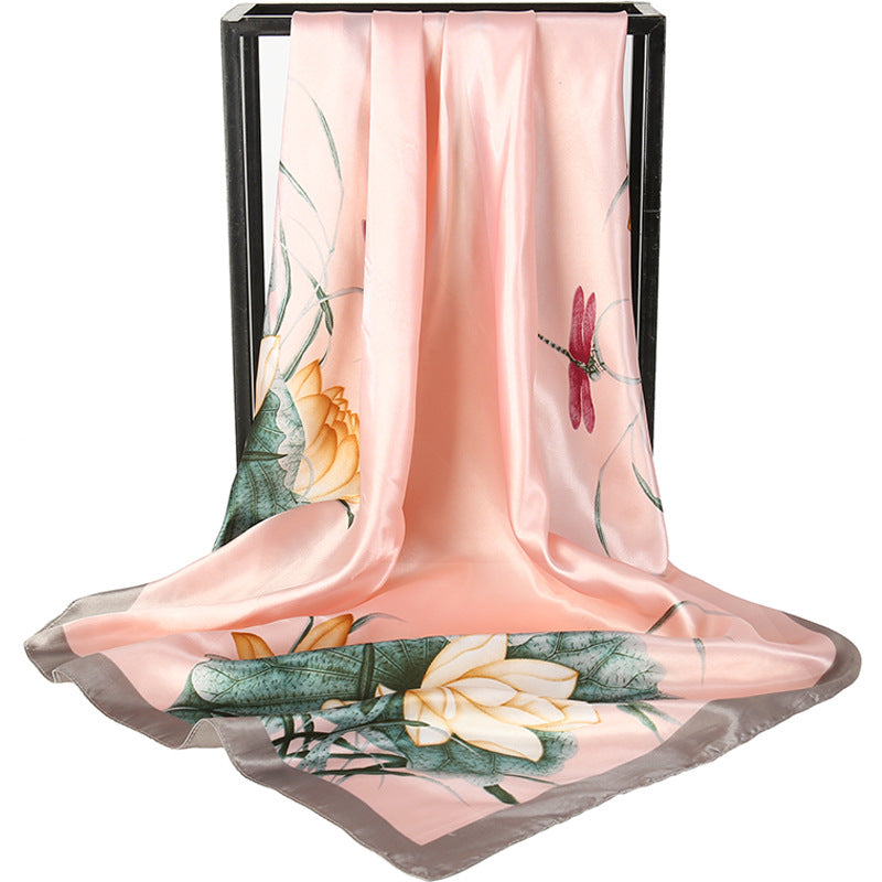 Double-sided scarf 90 square scarf summer women's thin decorative versatile small scarf shawl scarf scarf
