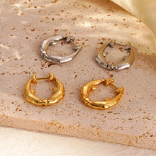 ins European and American Widened Arc Stainless Steel Earrings Advanced Sense Titanium Steel Earrings 18K Gold Light Luxury Women's Earrings