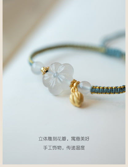 New Chinese Style Design Sense Plum Blossom Woven Bracelet for Women Chinese Style Adjustable Woven Hand Rope Gifts Hand Woven Rope