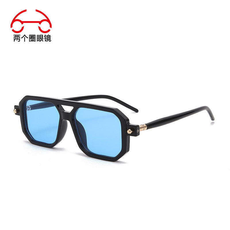 You, me, him, cross-border trend, retro, literary and modern sunglasses, Instagram street flat glasses, fashion sunglasses T2622