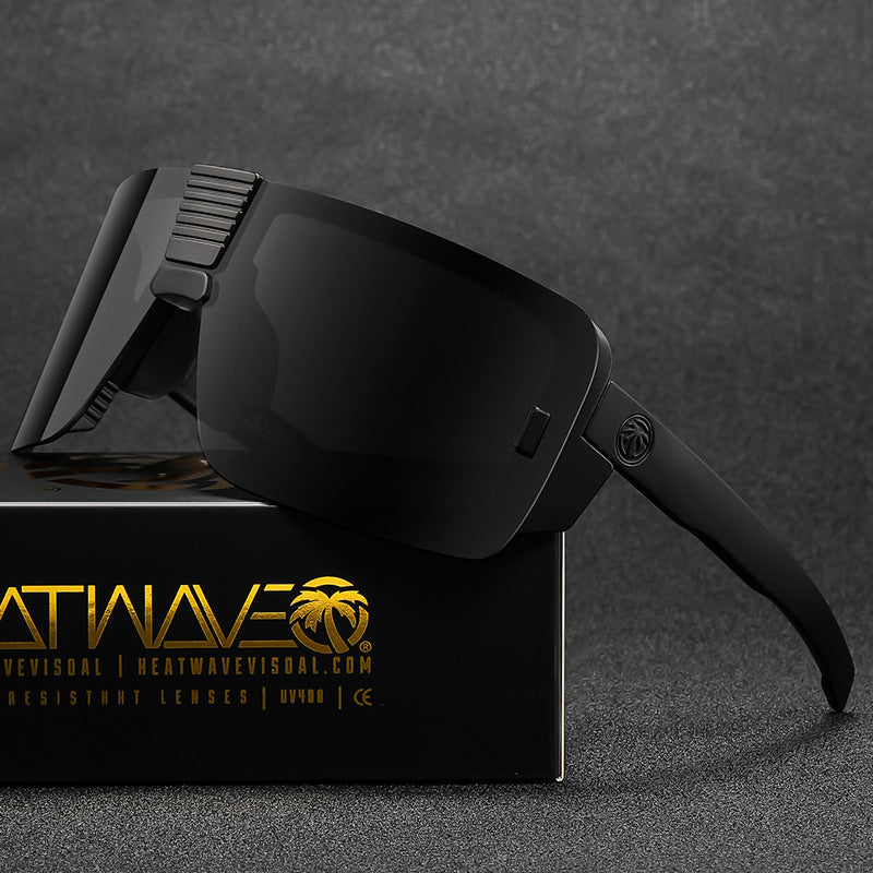 Heat Wave Sunglasses Sports Outdoor Cycling One-Piece Glasses Goggles Uv400 High Quality Vector