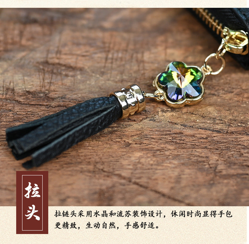 HENGDEWEI Vintage Genuine Leather Women’s Long Wallet | মেয়েদের প্রিমিয়াম লেদার লং ওয়ালেট