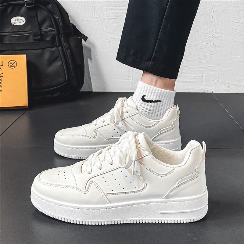 Men's Shoes Trendy Shoes 2024 New Summer Niche Trendy Thick Bottom White Shoes Student Sports Casual Shoes for Men