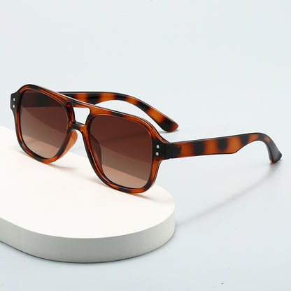 New European and American Ins Internet Celebrity Sunglasses Men's Cross-border Punk Trendy Show Sunglasses Double-beam Sunglasses Women's High-end Sense