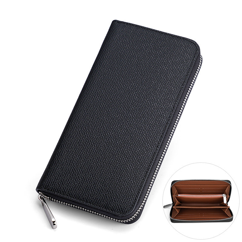 Cross-border Cloth Saffiano Long Men's Wallet Fashionable Zipper 60017 Japanese Wallet for Women