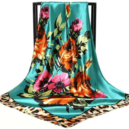 Double-sided scarf 90 square scarf summer women's thin decorative versatile small scarf shawl scarf scarf