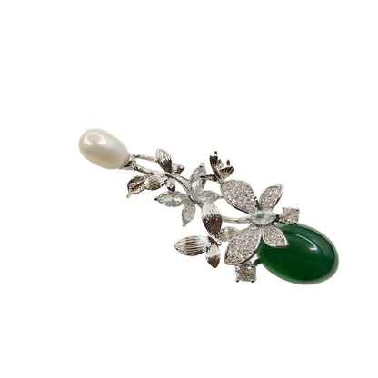 New Flower Brooch High Sense Niche Inlaid Zircon Corsage Women's Clothing Accessories All-match Clothing Accessories in stock