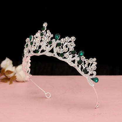 Super Fairy New Princess Sweet Bridal Crown Red Tiara Crystal Toast Clothing Hair Accessories 18Th Birthday Gift