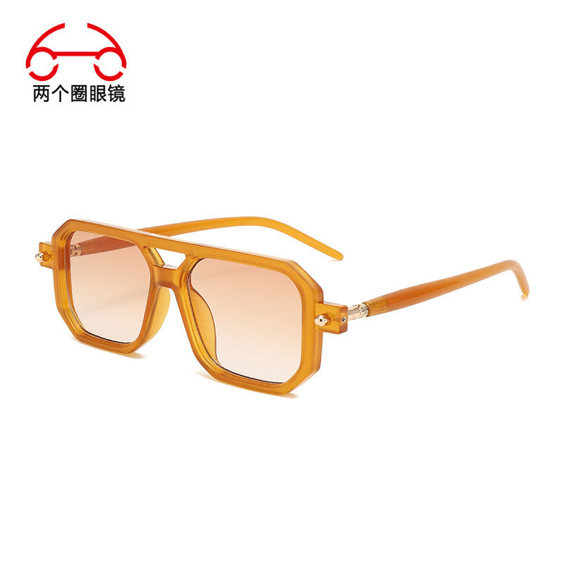 You, me, him, cross-border trend, retro, literary and modern sunglasses, Instagram street flat glasses, fashion sunglasses T2622