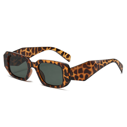 New Trendy Ins Female Internet Celebrity Plain Street Style Sunglasses Fashionable Rhombus Wide Leg Outdoor Trendy Square Frame Sunglasses