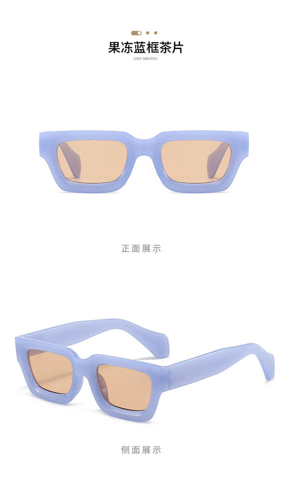 Retro Concave Small Frame Square Sunglasses 2023 New Sunglasses European and American Cross-Border Street Photography Sun Protection Trendy Sunglasses
