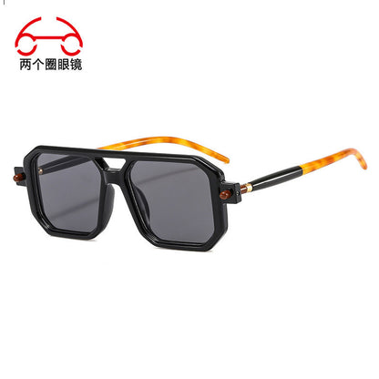 You, me, him, cross-border trend, retro, literary and modern sunglasses, Instagram street flat glasses, fashion sunglasses T2622