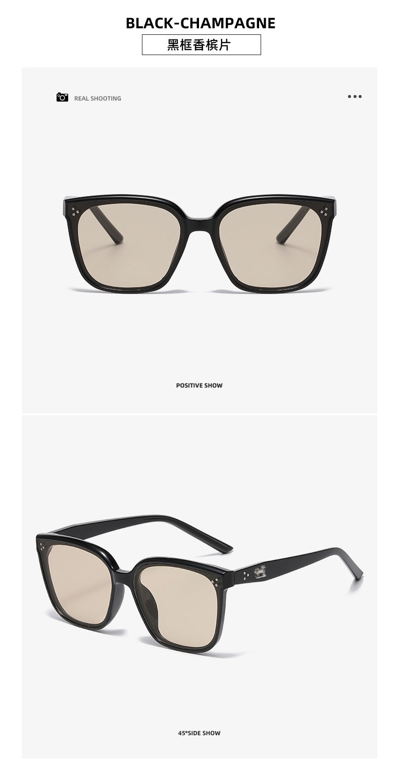 Three-Point Square Gm Sunglasses for Women, High-End Korean Fashion Sunglasses, Trendy Uv Protection Small Frame for Men
