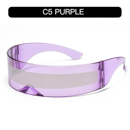 New Futuristic One-Piece Sunglasses, Internet Celebrity Bounce and Stylish European and American Sunglasses, Douyin Live Broadcast