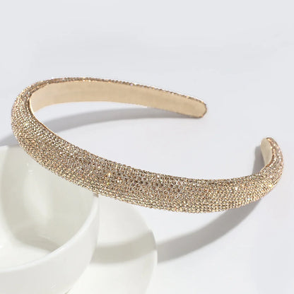 Cross-border Hot Selling Fashion Luxury Simple Atmosphere Full Diamond Headband Going Out All-match Elegant Elegant Hair Headband Hair Accessories