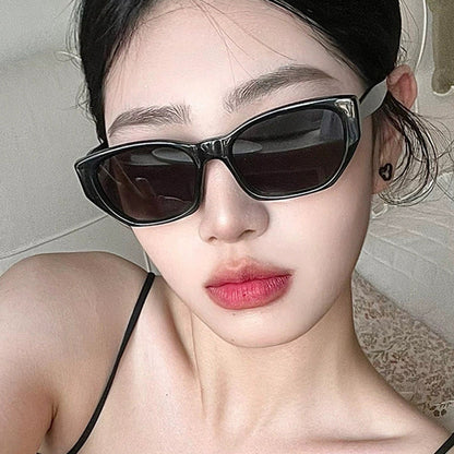 Cat-Eye Small Frame Irregular Sunglasses 2024 New Internet Celebrity High-End Sunglasses Anti-Uv Trendy Sunglasses