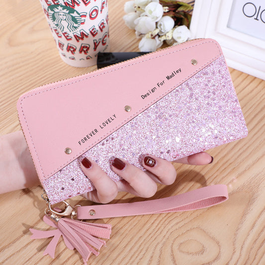 Factory wholesale Japanese and Korean long wallet women's fashion simple women's coin purse large capacity multi-card card holder wallet