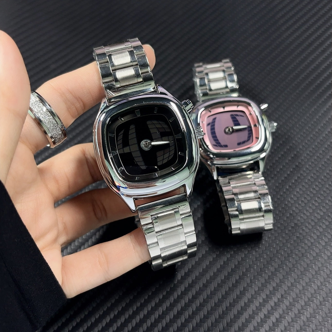 Millennial Retro Fashion Concept Digital Display Sports Men's Watch with Analog Numbers, Niche Ins Trendy Brand Quartz Watch