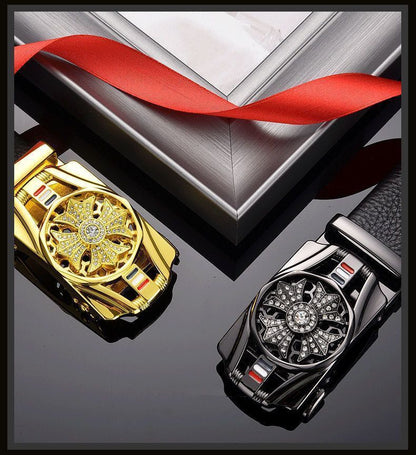 Time-to-time belt men's belt automatic buckle trembles fast hand explosion casual Joker simple fashion wholesale generation hair