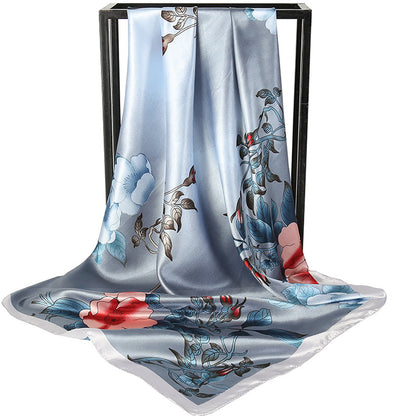 Double-sided scarf 90 square scarf summer women's thin decorative versatile small scarf shawl scarf scarf