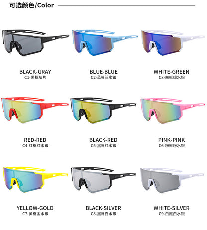 European and American Hot-Selling Goggles, Cycling Sunglasses, Mountaineering Men's Ski Colorful Dynamic Windproof and Anti-Uv Women's Sunglasses