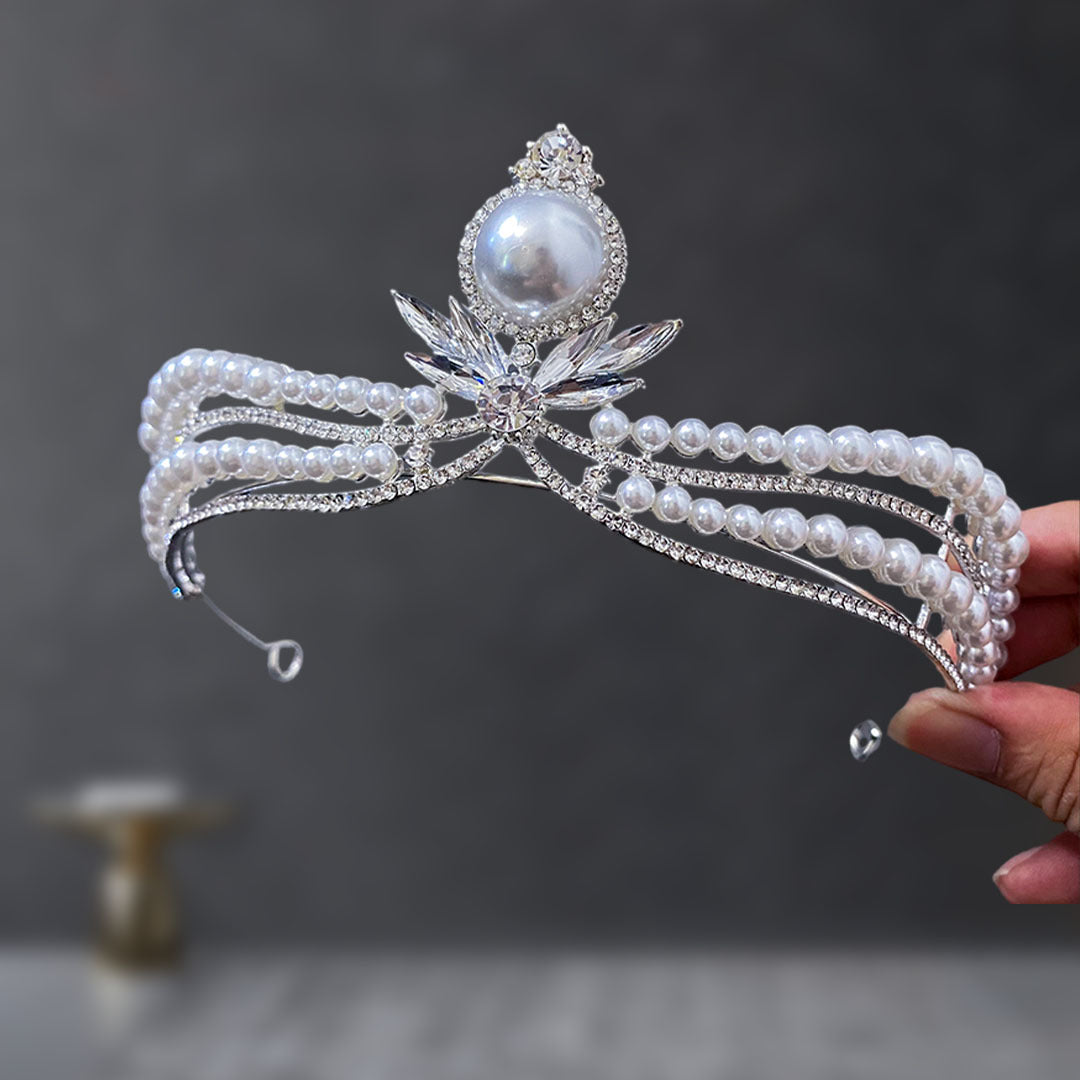 Bridal Crown Tiara Rhinestone Crown Wedding Dress Diamond Costume Eighteenth Birthday Coming-Of-Age Ceremony Birthday Princess Hair Accessory