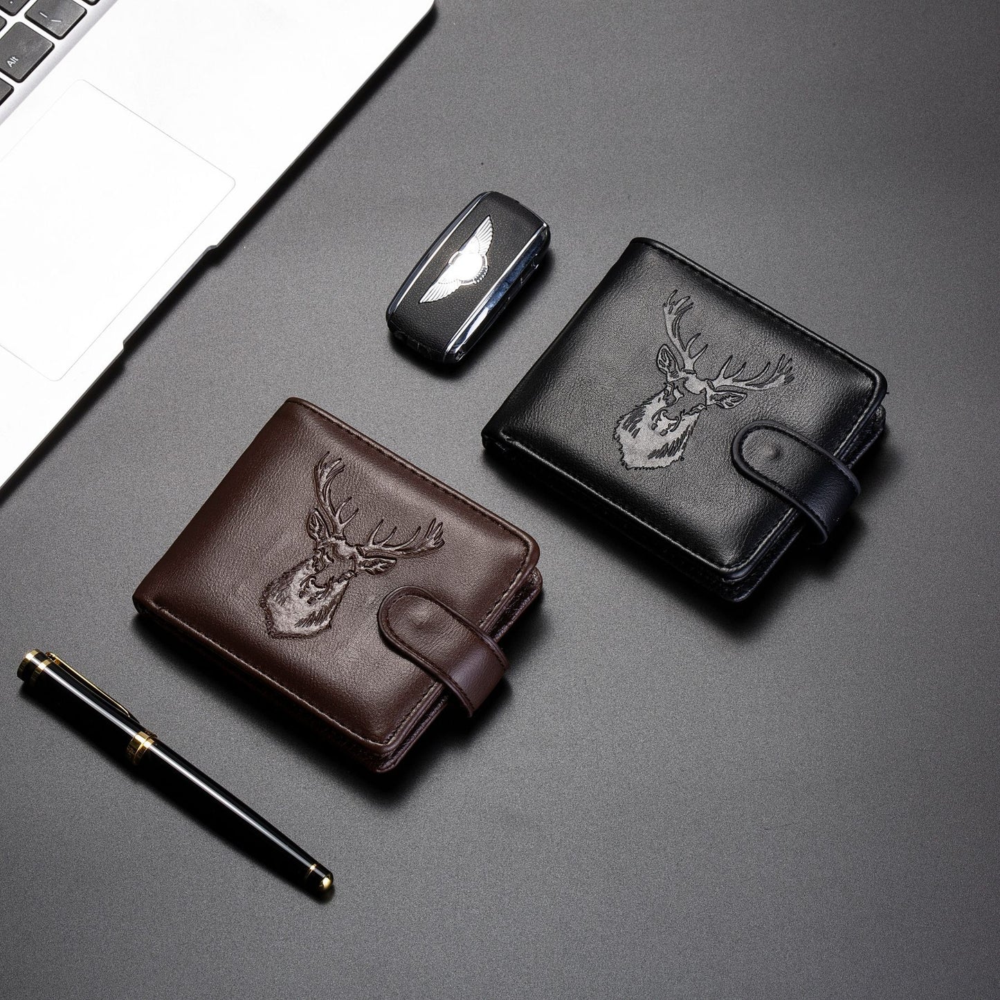 Foreign Trade Specializes in New Wallets for Men, Pu Leather Trendy Brand Fashion Short Wallets, High-End Card Holders, Multifunctional Wallets