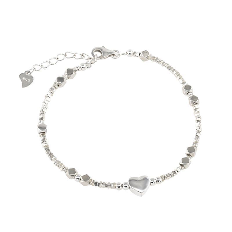 Niche Design Love Square Brand Sterling Silver Bracelet 2025 New Summer Girl Cold Wind Couple Girlfriend Gift
