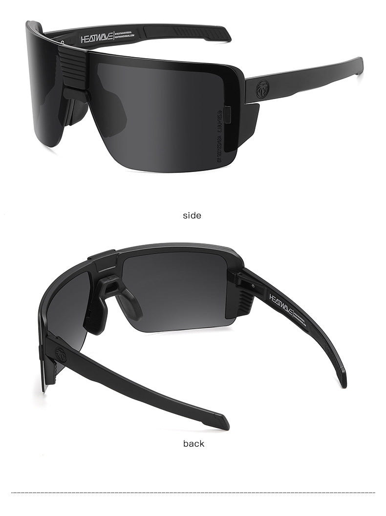Heat Wave Sunglasses Sports Outdoor Cycling One-Piece Glasses Goggles Uv400 High Quality Vector