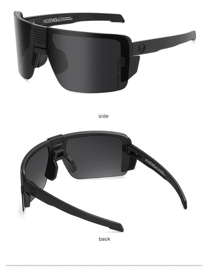 Heat Wave Sunglasses Sports Outdoor Cycling One-Piece Glasses Goggles Uv400 High Quality Vector