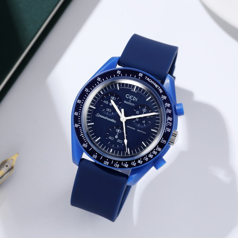 GEDI GEDI Fashion Candy Color Silicone Tape Middle School Students' High Color Value Large Dial Quartz Sports Watch 31020