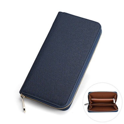 Cross-border Cloth Saffiano Long Men's Wallet Fashionable Zipper 60017 Japanese Wallet for Women