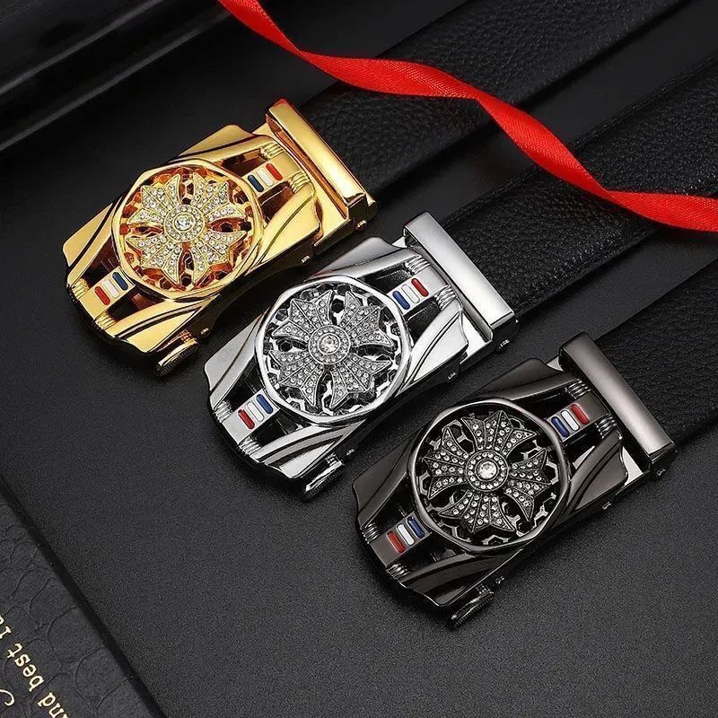 Time-to-time belt men's belt automatic buckle trembles fast hand explosion casual Joker simple fashion wholesale generation hair