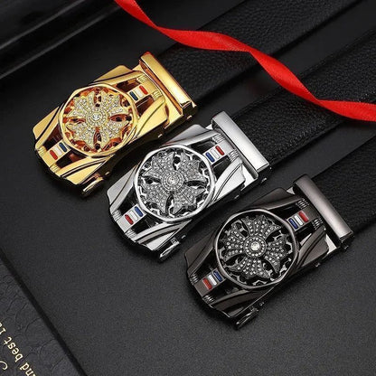Time-to-time belt men's belt automatic buckle trembles fast hand explosion casual Joker simple fashion wholesale generation hair