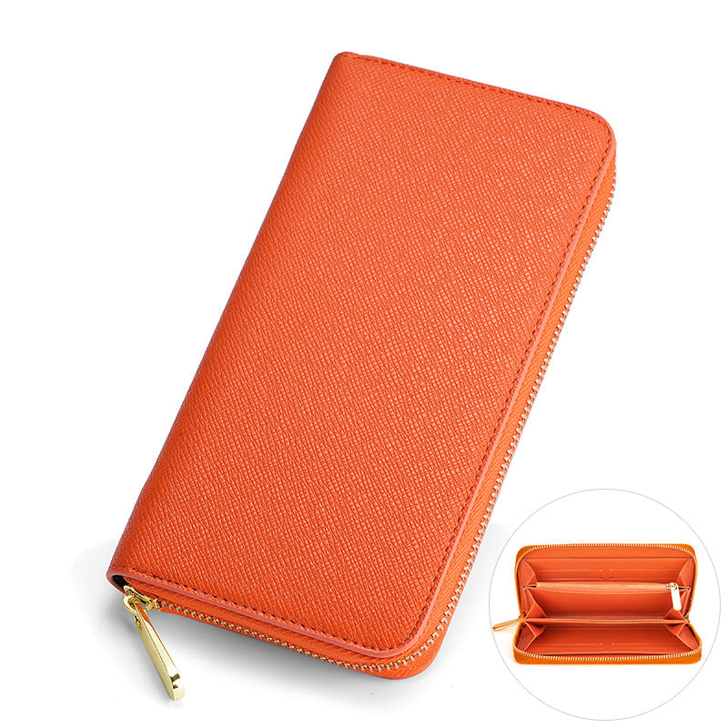 Cross-border Cloth Saffiano Long Men's Wallet Fashionable Zipper 60017 Japanese Wallet for Women