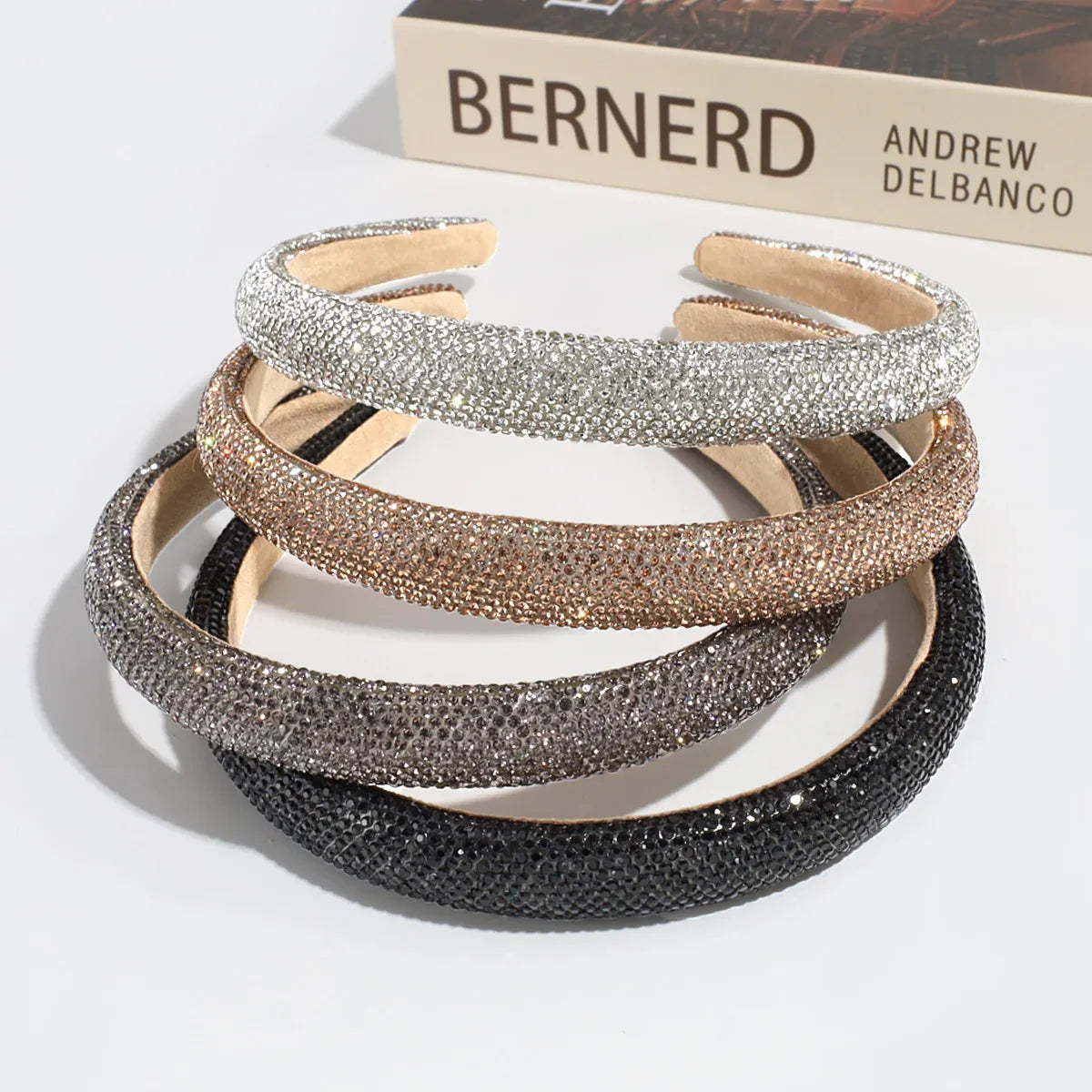 Cross-border Hot Selling Fashion Luxury Simple Atmosphere Full Diamond Headband Going Out All-match Elegant Elegant Hair Headband Hair Accessories