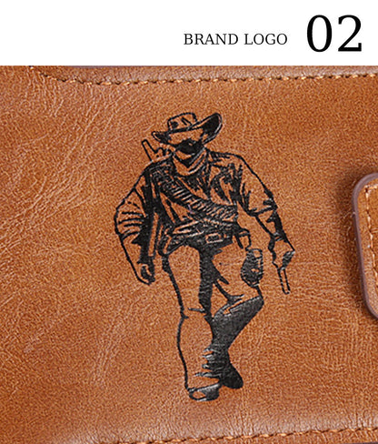 Cross-border Men's Wallet Short Vintage Fashion Zipper Bag Multi-card Wallet Large Capacity Business Card Bag Carry-on