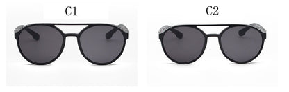 European and American Fashion Trend New Double-Beam Sunglasses Steampunk Sunglasses Round Retro Sunglasses 97040