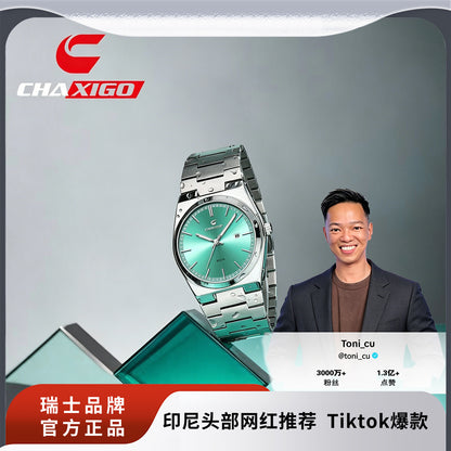 Swiss Brand Chaxigo Ultra-Thin Men's Watch Waterproof Luminous Quartz Watch Alloy Export Hot Model Dropshipping