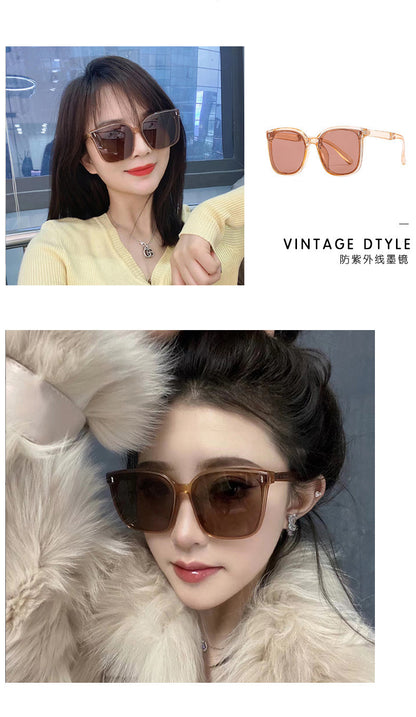 Folding Sunglasses New Style High-End Look Slimming Face Uv Protection Driving Fashion Polarized Glasses for Men and Women Cross-Border Trade
