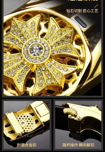 Time-to-time belt men's belt automatic buckle trembles fast hand explosion casual Joker simple fashion wholesale generation hair