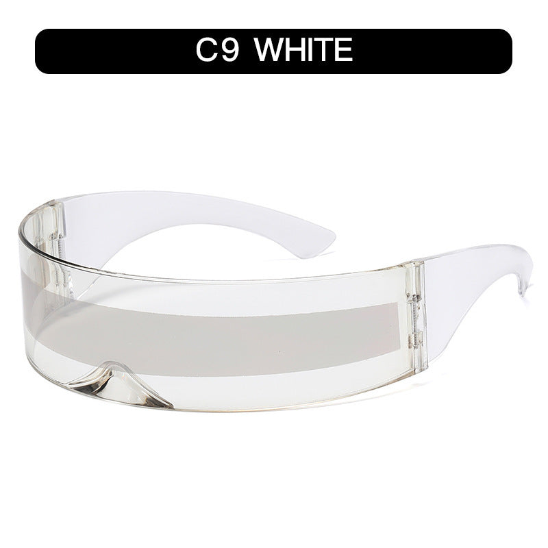 New Futuristic One-Piece Sunglasses, Internet Celebrity Bounce and Stylish European and American Sunglasses, Douyin Live Broadcast